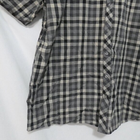 NXT | size 2X | Classic Short Sleeve Button-Up Plaid Shirt - Picture 6 of 14